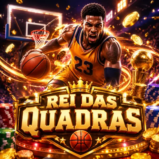 Jogo de basquete com cesta e bola em quadra iluminada